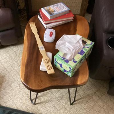Sale Photo Thumbnail #137: Mcm wood accent table with hairpin legs