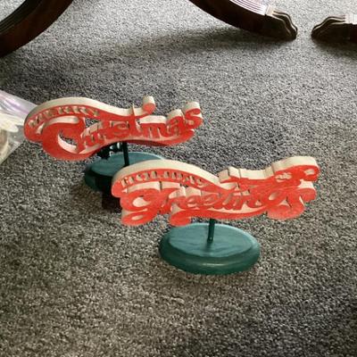 Sale Photo Thumbnail #107: Merry christmas and holiday greetings wood signs