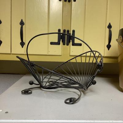 Sale Photo Thumbnail #82: Black iron fruit bowl