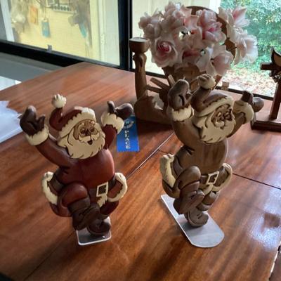 Sale Photo Thumbnail #7: Hand carved wooden santa clauses