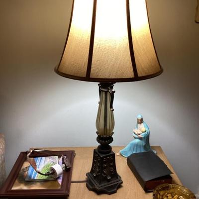 Sale Photo Thumbnail #118: Vintage wood table lamp pair)