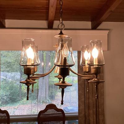 Sale Photo Thumbnail #93: Hampton bay pavelen 5 light brass chandelier