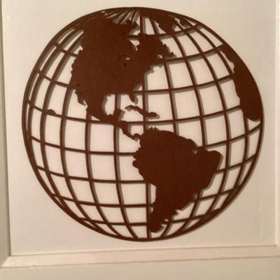 Sale Photo Thumbnail #92: Framed print of the world globe