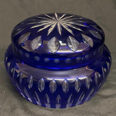 Cobalt Blue Cut Glass