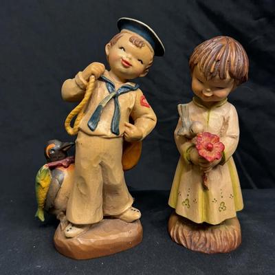 Vintage Anri Wooden Figurines 