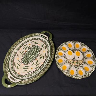 Old World Egg Platter Plus