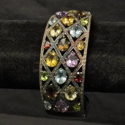 Sterling and Gem Cuff