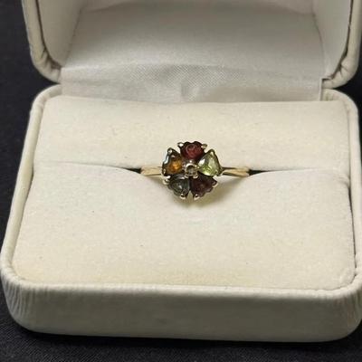 10K Multi-Gem Ring
