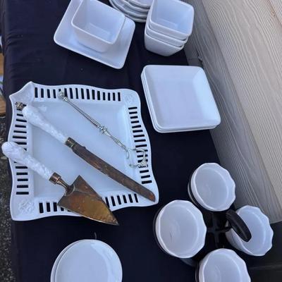 White table set