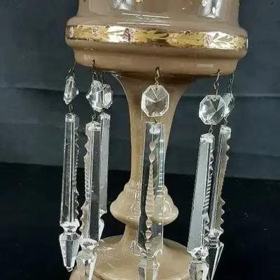 Antique Victorian 10.5 Centerpiece with Crystal Bangles