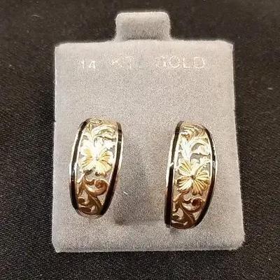 14K Gold Hoop Earrings 3g