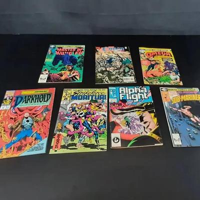 Vintage Marvel Comic Alpha Flight 1967 -Darkhold  1993 - Sub Mariner 1960 -Omega 1975 