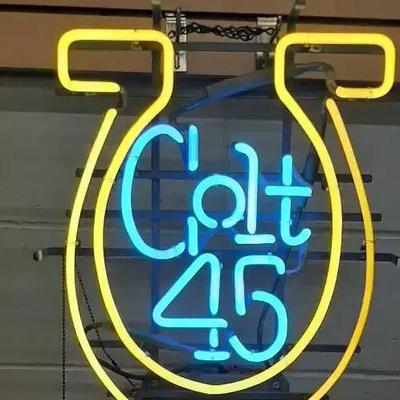 Vintage Electric Colt 45 Light Up Sign -PICK UP ONLY