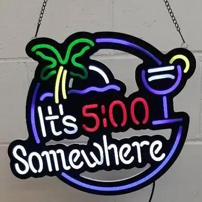 Light up "It's 5:00 Somewhere" Neon Sign - PICK UP ONLY