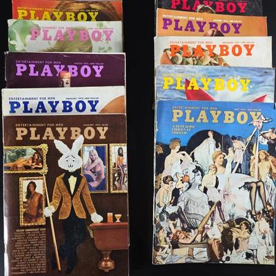 1972 Playboy Magazines - All 12 Issues