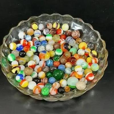 Lot of Vintage Marbles Uranium #1 