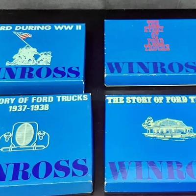 4 Winross Ford Semi Haulers 1/34 - During WW11 - The Famous Model T - 1905 1st Ford Trucks - 