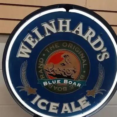 Vintage Electric Weingard's Ice Ale Light Up Wall Sign - PICK UP ONLY