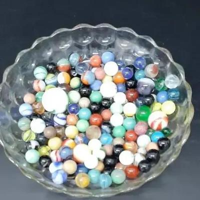 Large Lot of Vintage Marbles - Uranium  #2