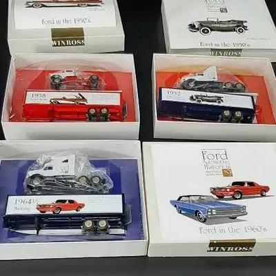 3 Winross 1/34 Ford 1930's - For in The 1960's - 50's 1958 Fairlane Skyliner 