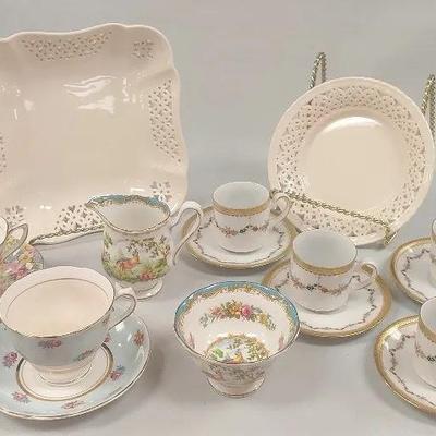 European Teacups And Pottery Plates