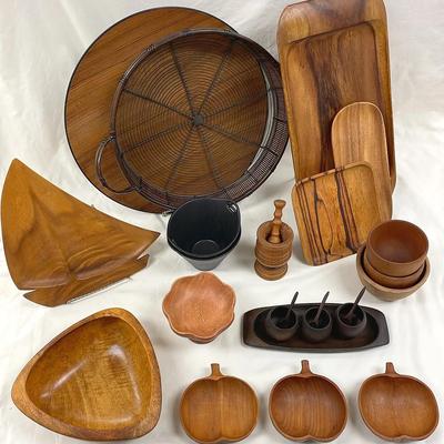 Carved Wood Serving Dishes And More
