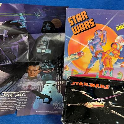 Vintage Thermos Brand “Star Wars” Lunchbox, Darth Vader Poster, Star Wars Record