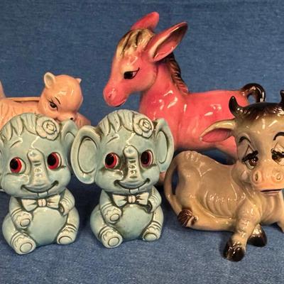 Vintage Animal Ceramic Figurines Made in Japan