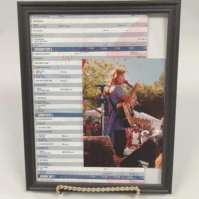 Bonnie Raitt Signed Schedule + Fan Photo