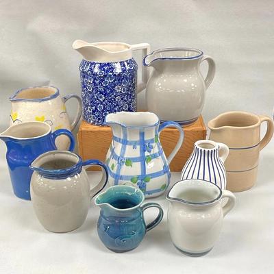 Cobalt Blue And Ecru Pitcher Collection 