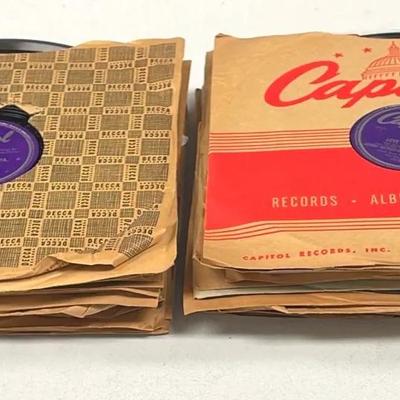 Set Of Forty-three Records In 78RPM Format; Big Band Genre