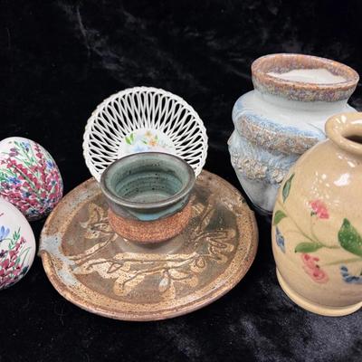 Hand-painted Pottery And Ceramics With Floral Flair