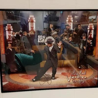 Signed Big Bad Voodoo Daddy Music Poster