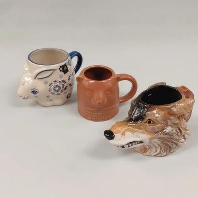 Hare, Bear And Wolf Trio Mugs