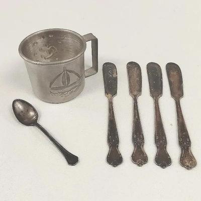 Baby Cup, Silver Plated Cutlery 