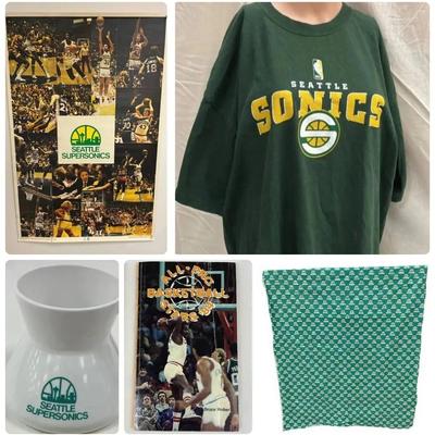 Retro Seattle Super Sonics Collectibles With Gary Payton Bobblehead