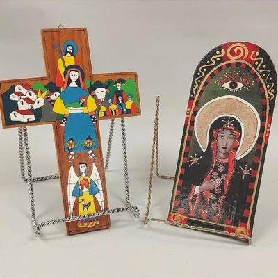 Handpainted Wood; Religious Works