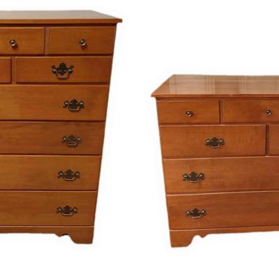 Matching Vintage Wood Dresser Set