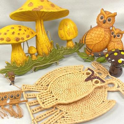 Groovy Owl And Mushroom Decor