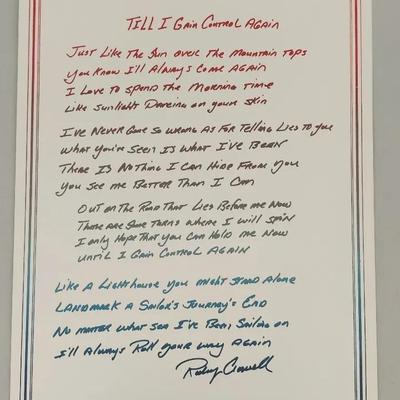 Rodney Crowell Lithograph Lyric Poster 