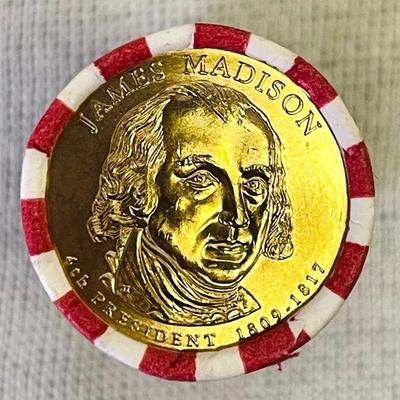 2007 James Madison Presidential $1 Coin Rolls