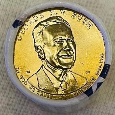 2020 George H.W. Bush Presidential $1 Coin Rolls