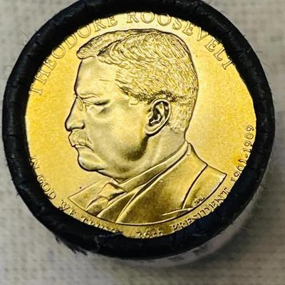 2013 Theodore Roosevelt Presidential $1 Coin Rolls