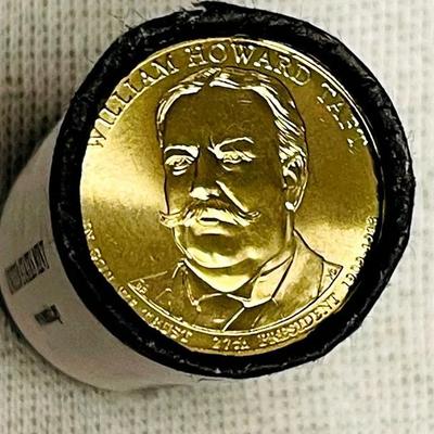 2013 William Howard Taft Presidential $1 Coin Rolls