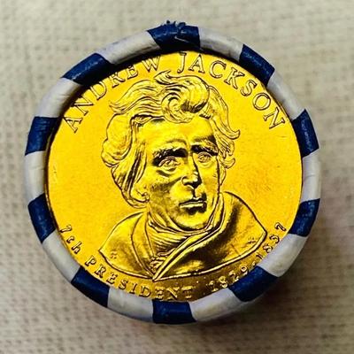 2008 Andrew Jackson Presidential $1 Coin Rolls 