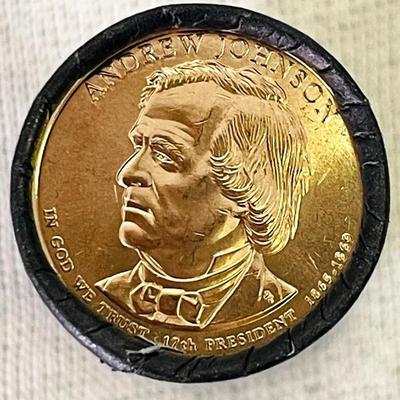 2011 Andrew Johnson Presidential $1 Coin Rolls
