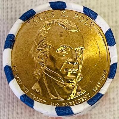 2013 James K Polk Presidential $1 Coin Rolls