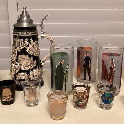 MMP148 Culver Shot Glasses, German Stein, Star Trek Glasses & More!
