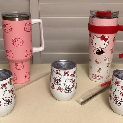 MMP150 Hello Kitty Stainless Steel Insulated Travel Mugs & Cups New