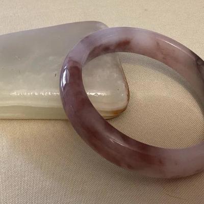 MMP123 Violet Jade Bangle Bracelet New 